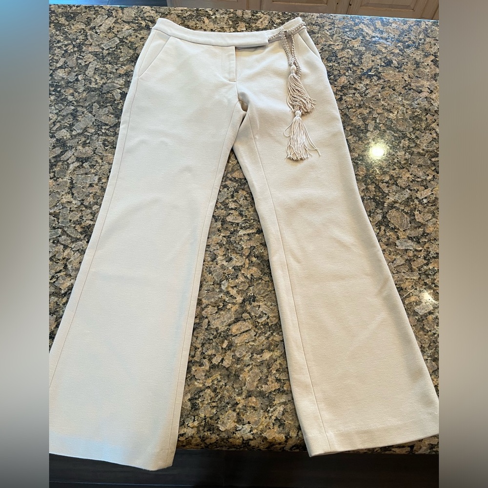 Slightly flared straight leg dress pants